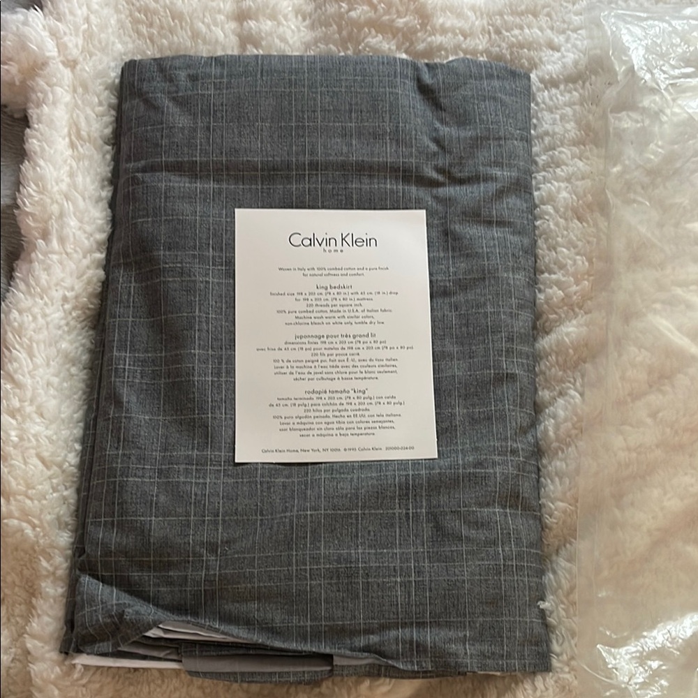Calvin Klein Charcoal Plaid Bedding